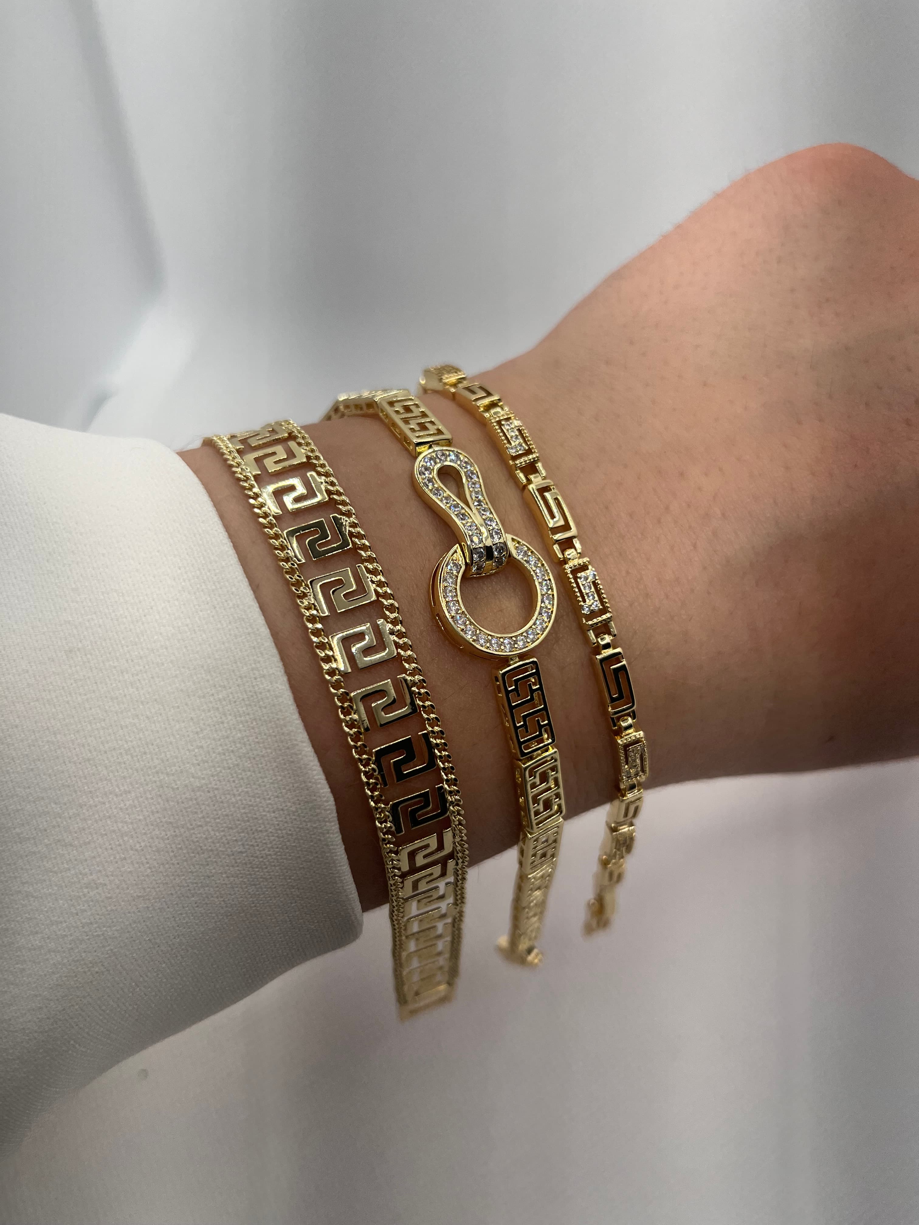 14 K Altın Kaplama Bileklik Kombin