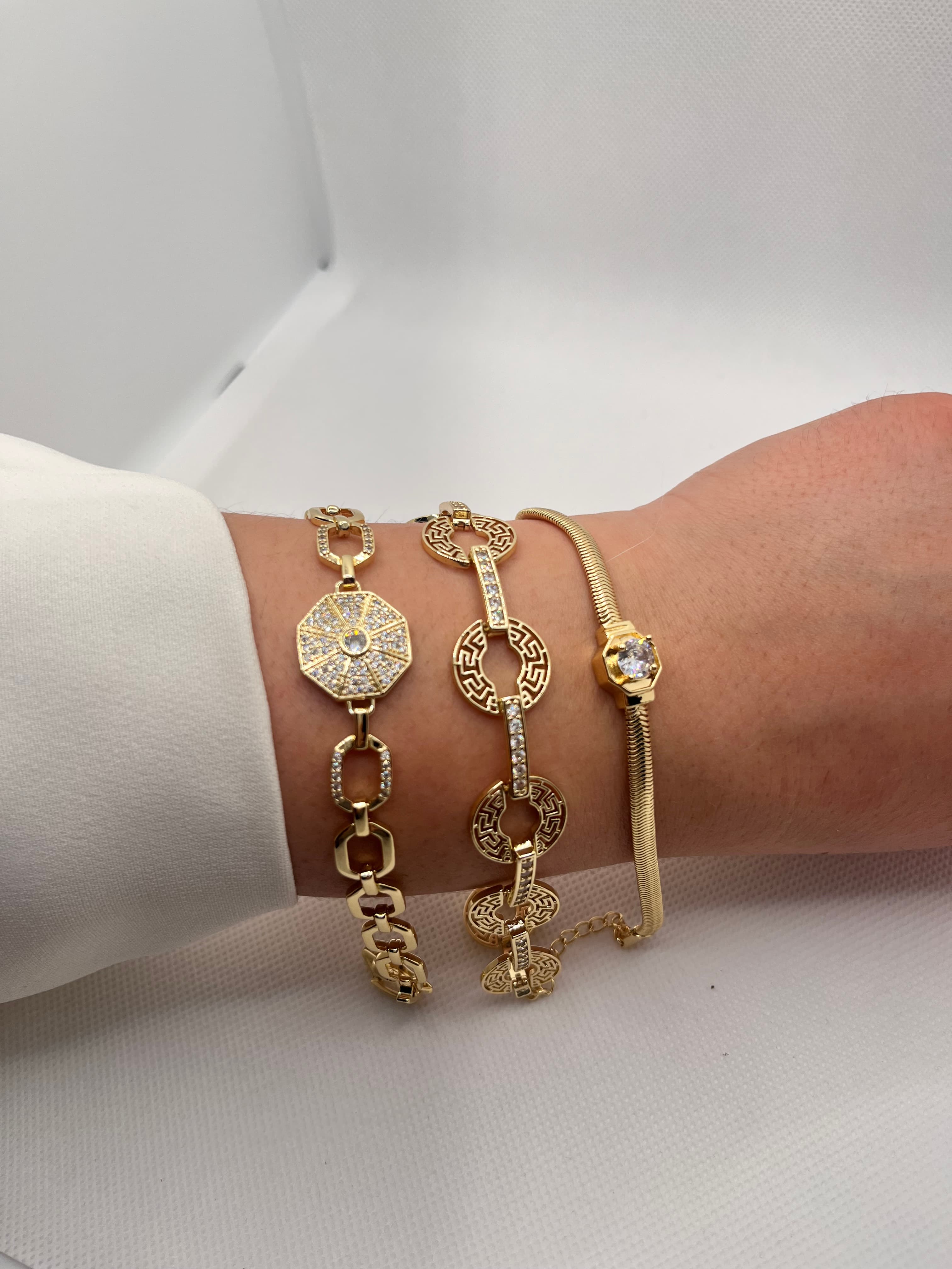 14K Altın Kaplama Üçlü Kombin Seti 