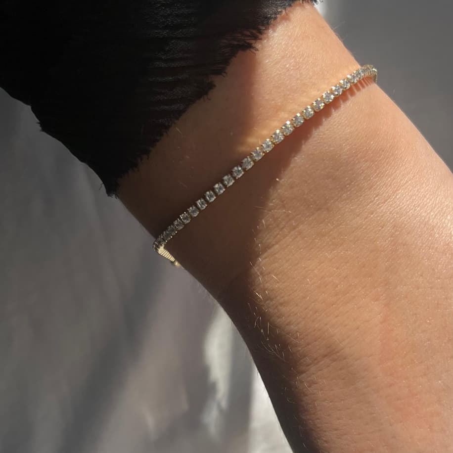 Premium Gold Taşlı bileklik 