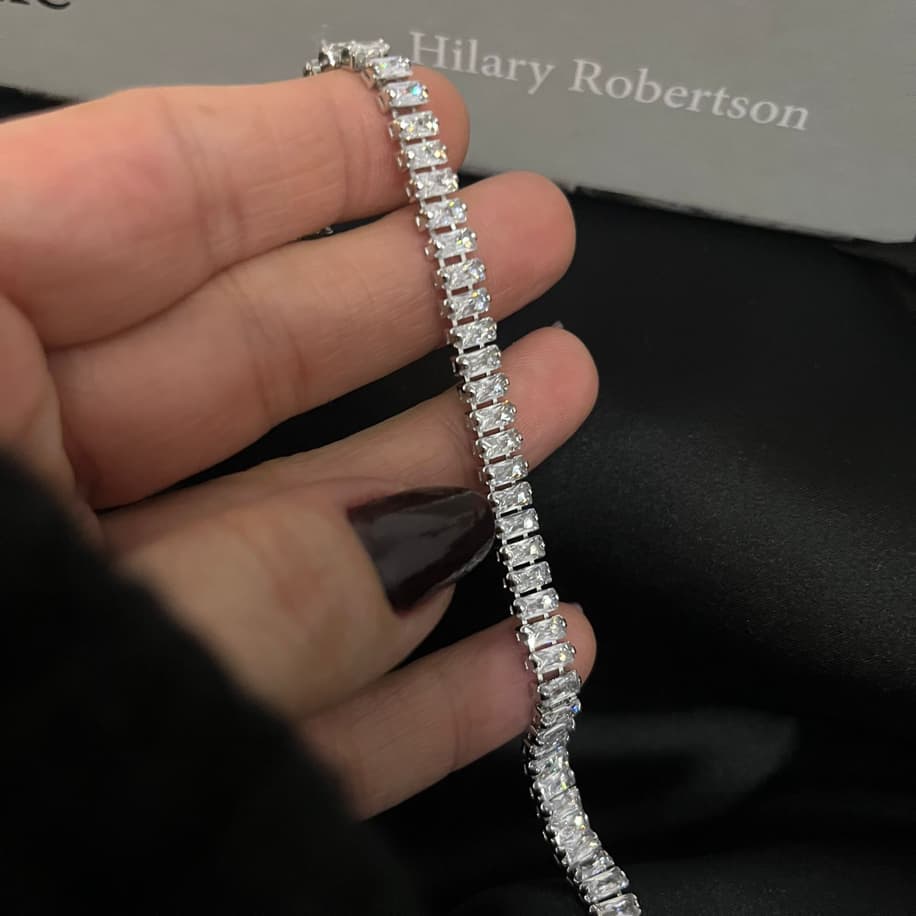 Premium Silver Taşlı Bileklik