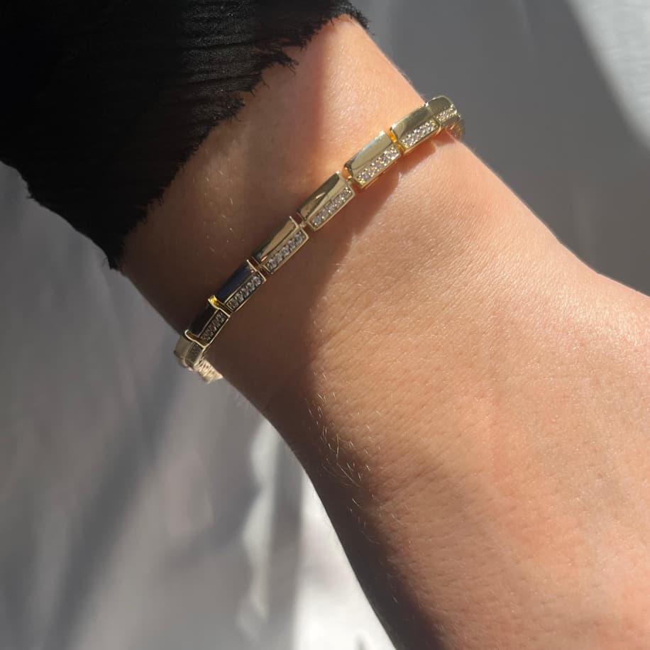 Premium Gold Taşlı Bileklik