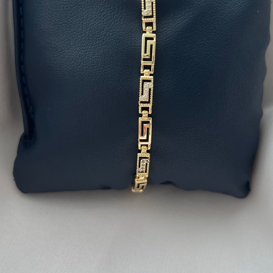 Zirkon Taşlı Greek Model Bileklik