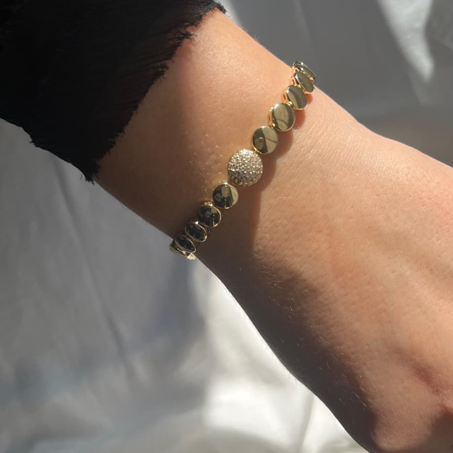 Premium Gold Taşlı Bileklik