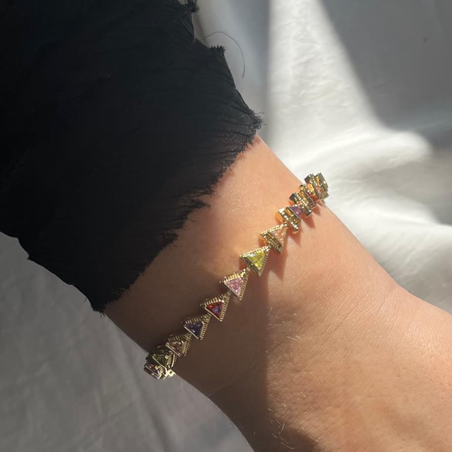 Premium Gold Renkli Taşlı