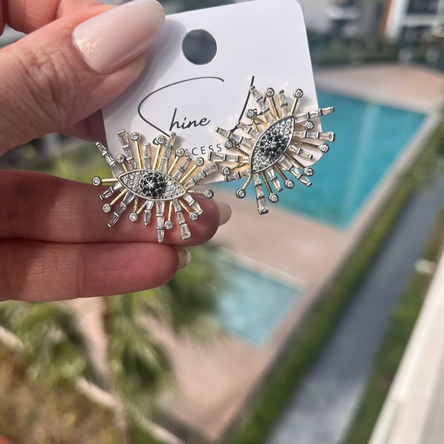 Premium Taşlı Küpe