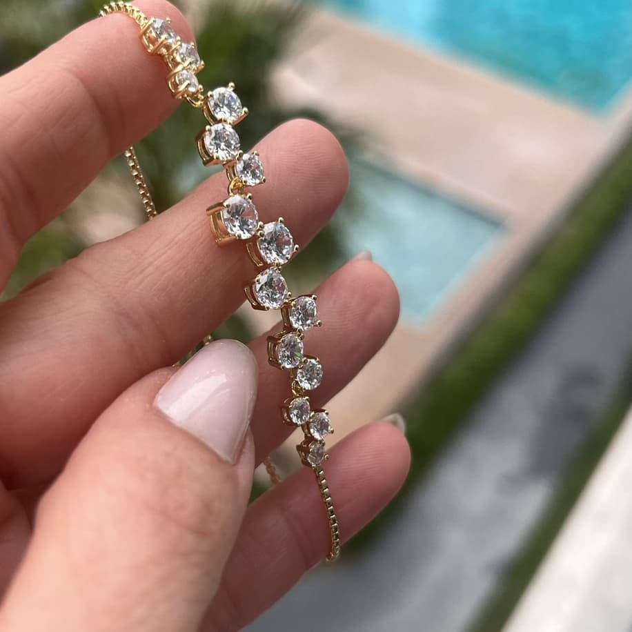 Taşlı Ayarlanabilir Bileklik