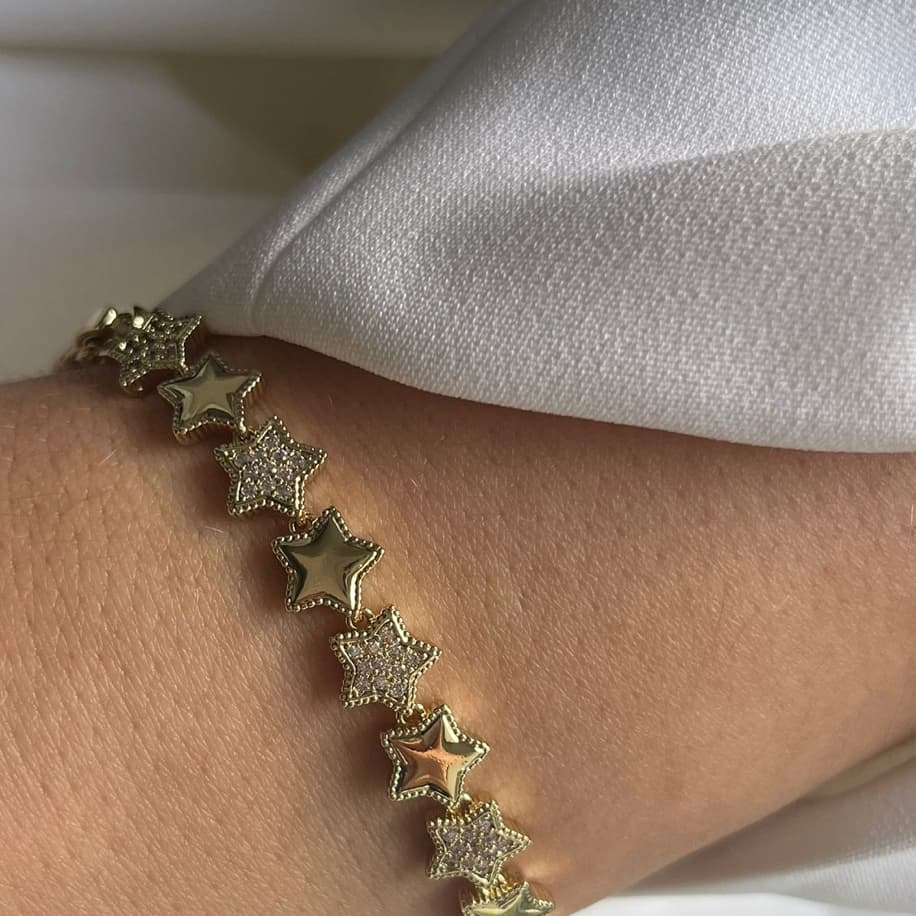 Vip Seri Zirkon Taşlı Yıldız Bileklik