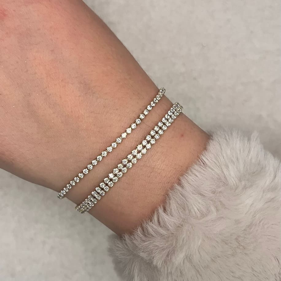 Premium Zirkon Taşlı İkili Bileklik