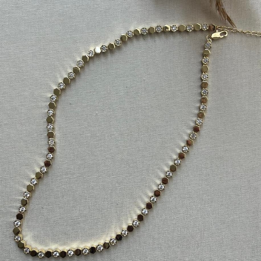 Premium Gold Taşlı Kolye