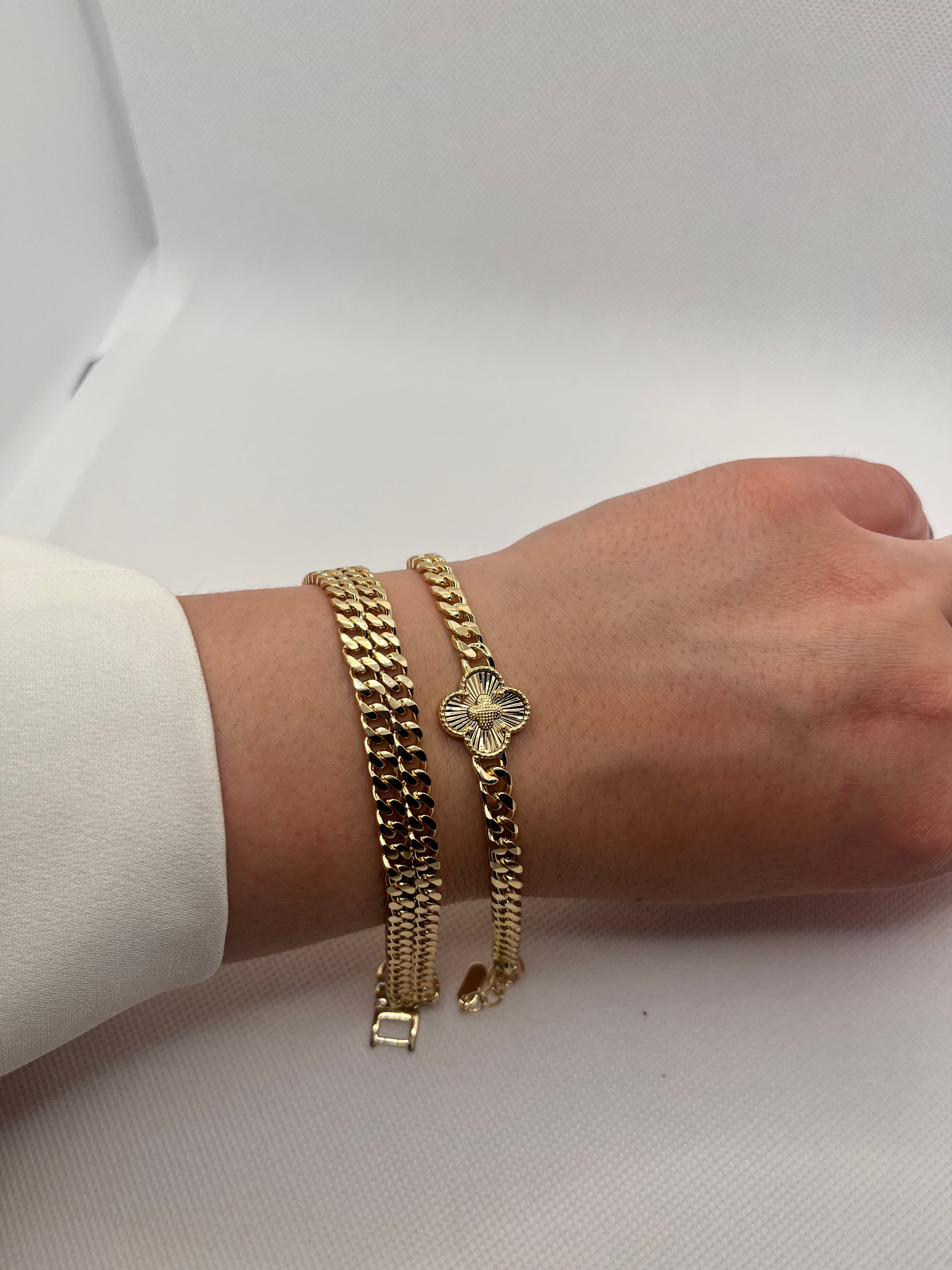 14K Yonca Kombin Bileklik